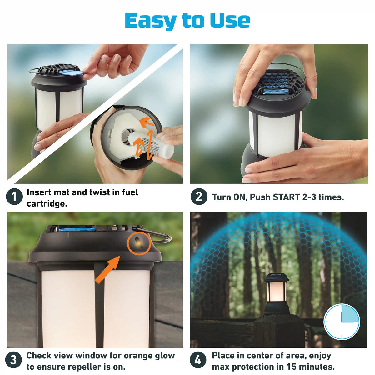 Fuel-ZoneGuard Glow Small Lantern Mosquito Repeller