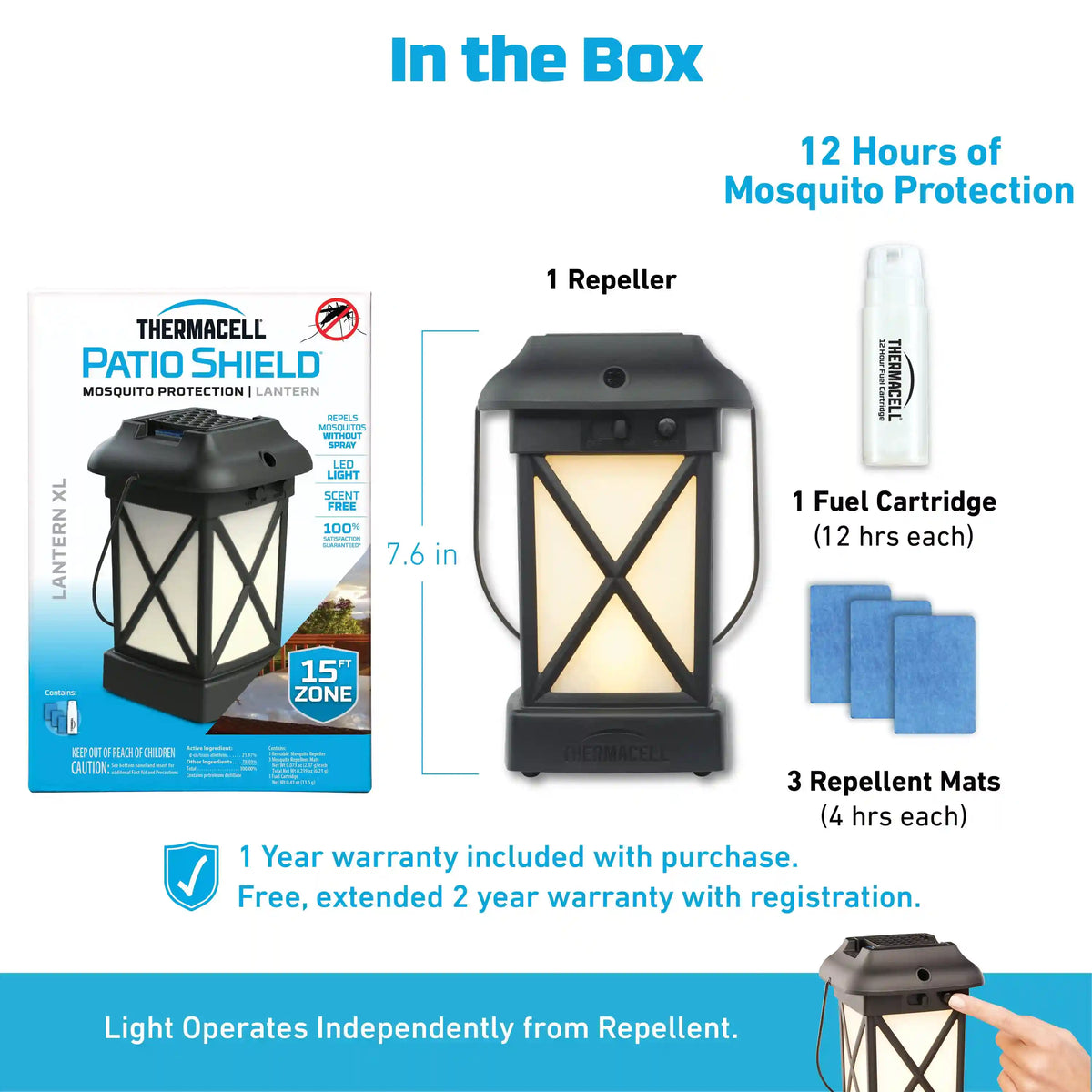 Patio Shield Mosquito Repeller Lantern XL